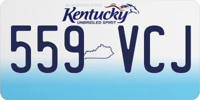 KY license plate 559VCJ