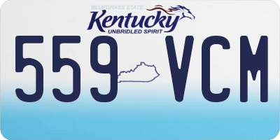 KY license plate 559VCM