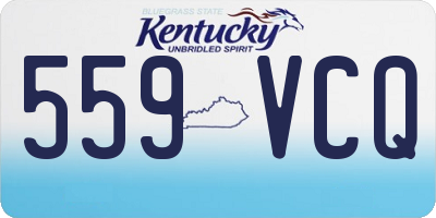 KY license plate 559VCQ