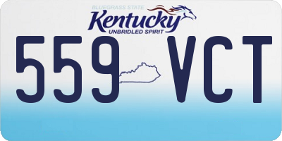 KY license plate 559VCT