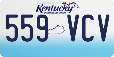 KY license plate 559VCV