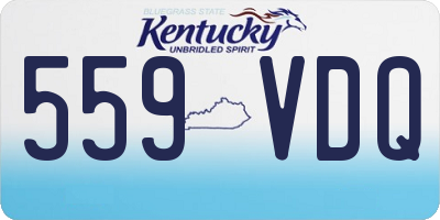 KY license plate 559VDQ