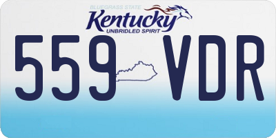 KY license plate 559VDR