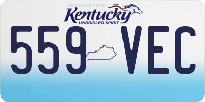KY license plate 559VEC