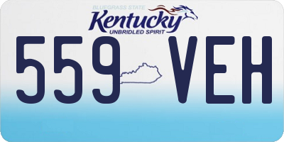 KY license plate 559VEH