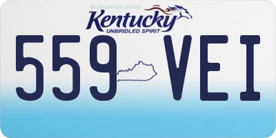KY license plate 559VEI