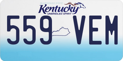 KY license plate 559VEM