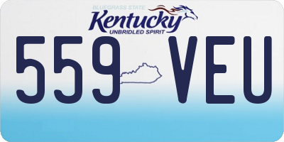 KY license plate 559VEU
