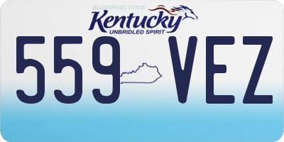 KY license plate 559VEZ