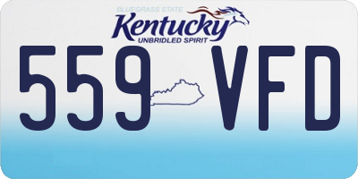 KY license plate 559VFD
