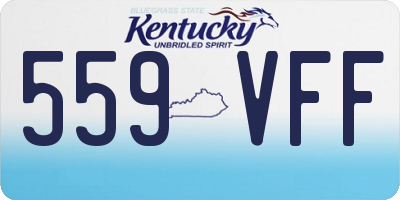 KY license plate 559VFF