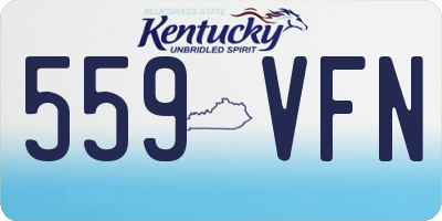 KY license plate 559VFN