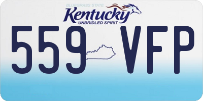 KY license plate 559VFP