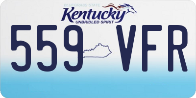 KY license plate 559VFR