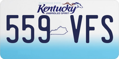 KY license plate 559VFS