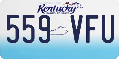 KY license plate 559VFU