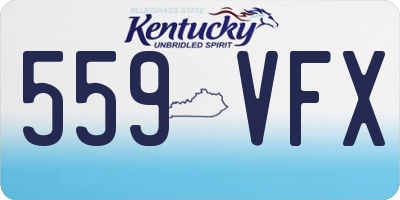 KY license plate 559VFX