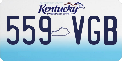 KY license plate 559VGB