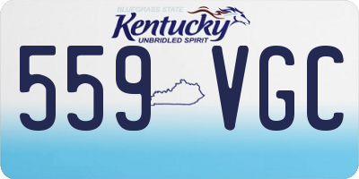 KY license plate 559VGC