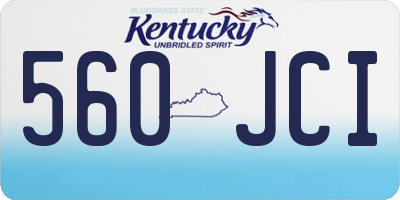 KY license plate 560JCI