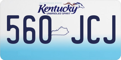 KY license plate 560JCJ