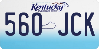 KY license plate 560JCK