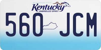 KY license plate 560JCM