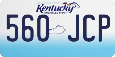 KY license plate 560JCP