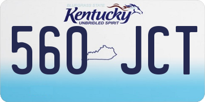 KY license plate 560JCT