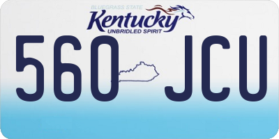 KY license plate 560JCU