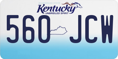 KY license plate 560JCW