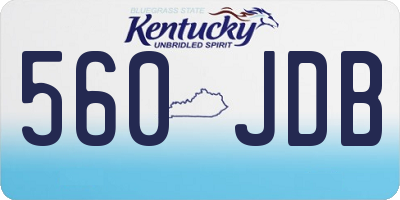 KY license plate 560JDB