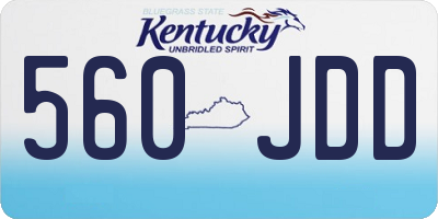 KY license plate 560JDD