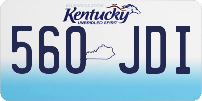 KY license plate 560JDI