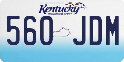 KY license plate 560JDM