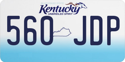 KY license plate 560JDP