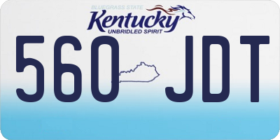 KY license plate 560JDT