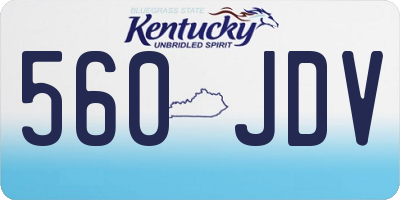 KY license plate 560JDV