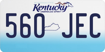 KY license plate 560JEC
