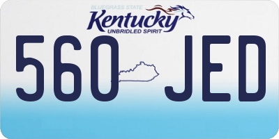 KY license plate 560JED