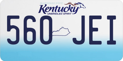 KY license plate 560JEI