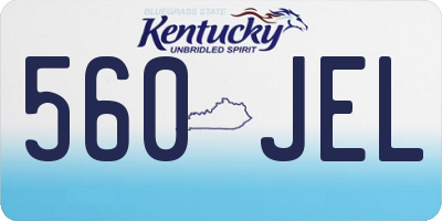 KY license plate 560JEL