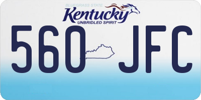 KY license plate 560JFC