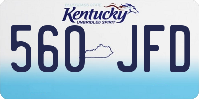 KY license plate 560JFD