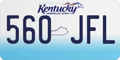 KY license plate 560JFL