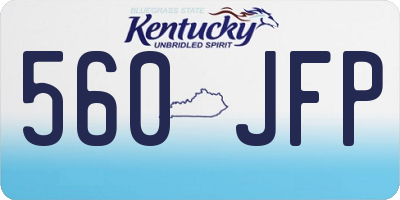 KY license plate 560JFP