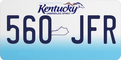 KY license plate 560JFR