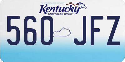 KY license plate 560JFZ