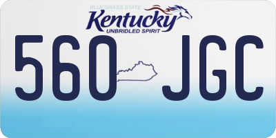 KY license plate 560JGC