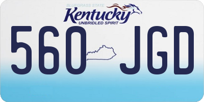 KY license plate 560JGD